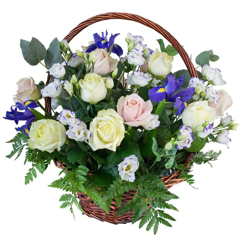 Iris basket – Buy elegant flower arrangements – MO BLUMEN