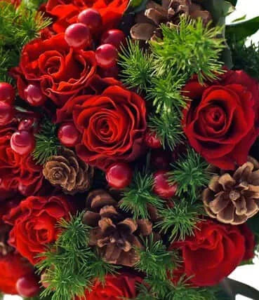 Order Red Rose Christmas Bouquet Online – MO BLUMEN