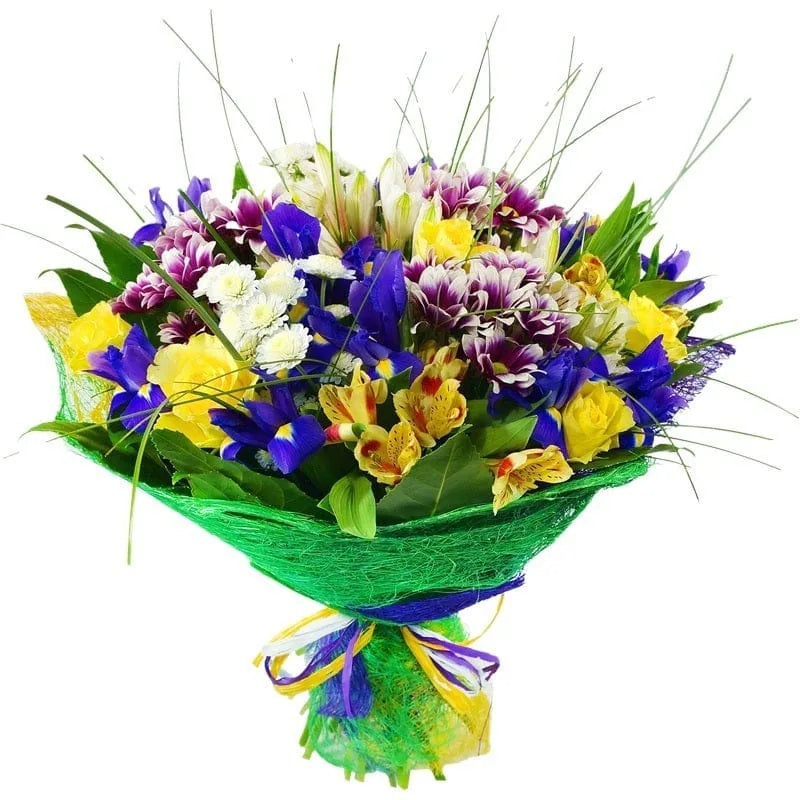 Bunter Blumenstrauß mit verschiedenen Blumenarten