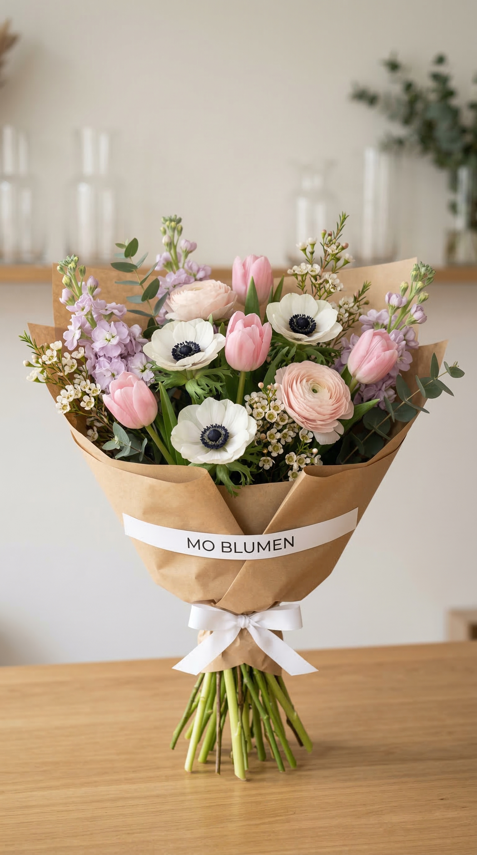 Fr�hlingserwachen - Nahaufnahme Anemonen und Ranunkeln MO BLUMEN Wien