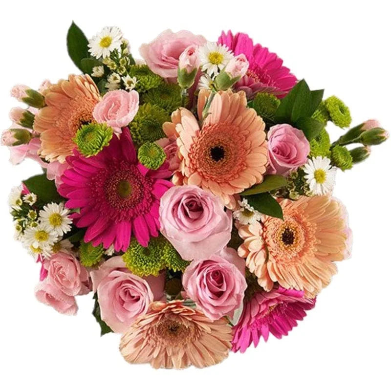 Bunter Blumenstrauß mit Rosen und Gerbera