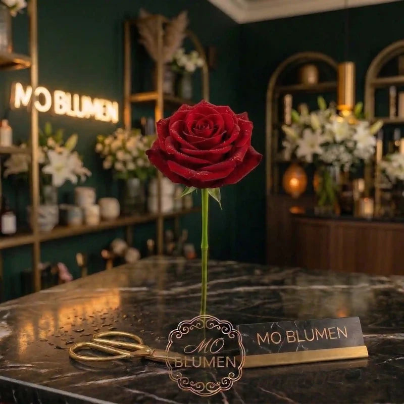 Rote Rose Einzelblume kaufen – MO BLUMEN Wien