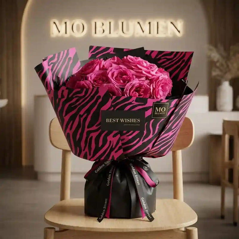 Valentinstag, pinke Rosen, Rosenstrauss, Best Wishes, Geschenk, Blumen Wien, 14. Februar