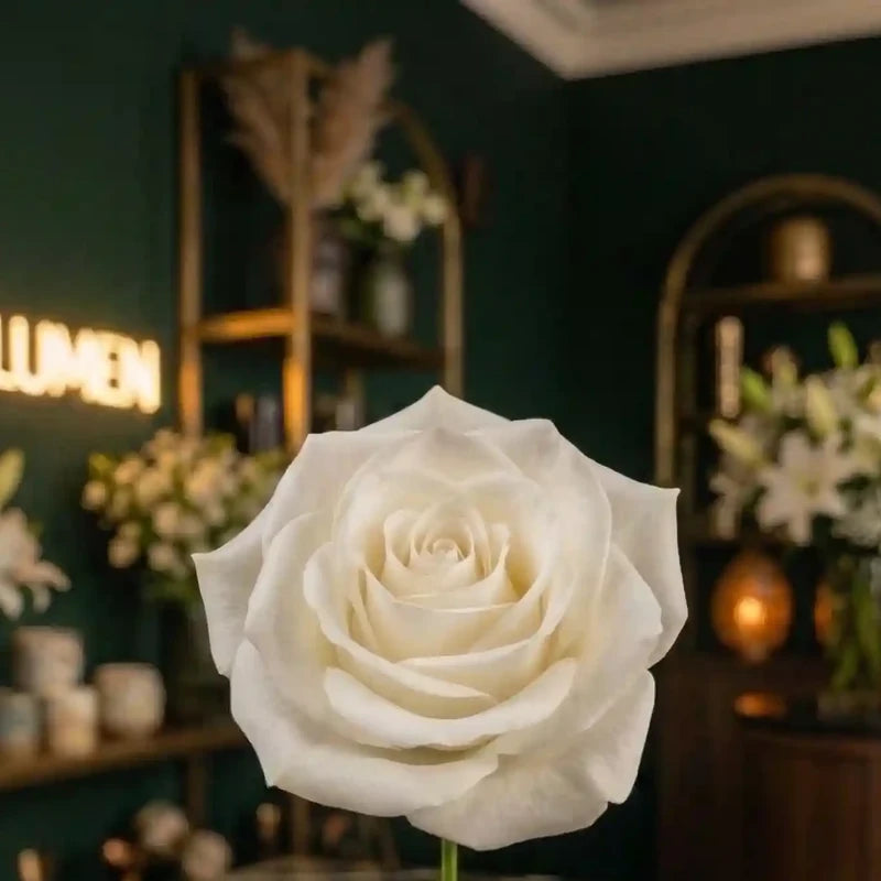 Weiße Rose Nahaufnahme – MO BLUMEN Wien